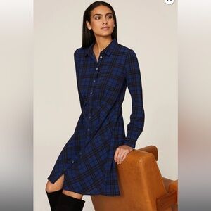 Thakoon x RTR Blue Plaid Shirtdress